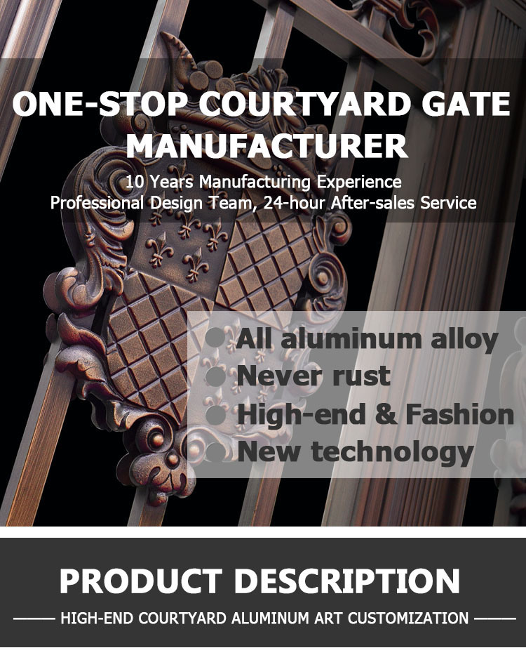 Factory Outlets Aluminum New Series Carving Entry Gate, Antique Aluminum House Gates Fence