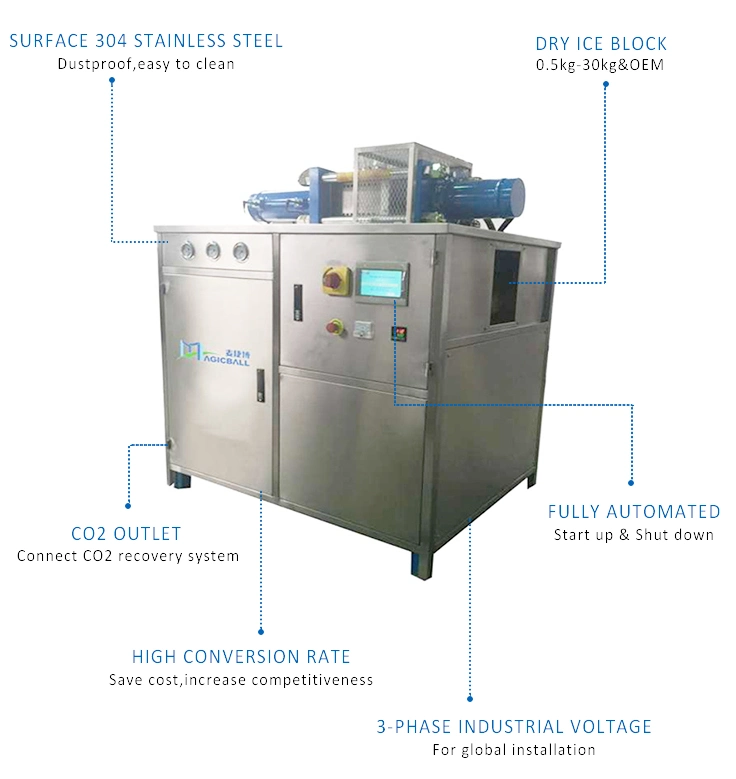 Super Powerful Engine Dry Ice Block Machine/Dry Ice Making Machine for CO2 Factory