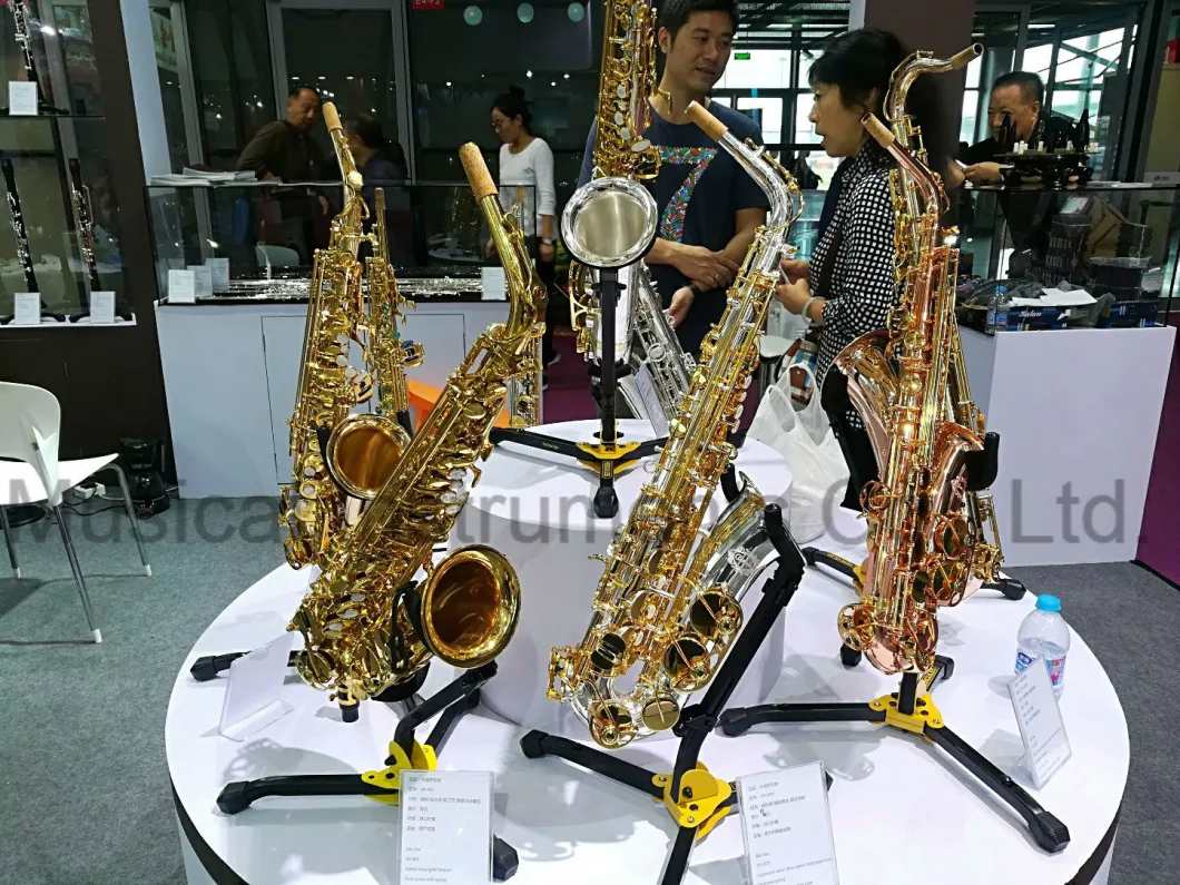 Good Alto Saxophone Silver Plated Body Gold Plated Keys