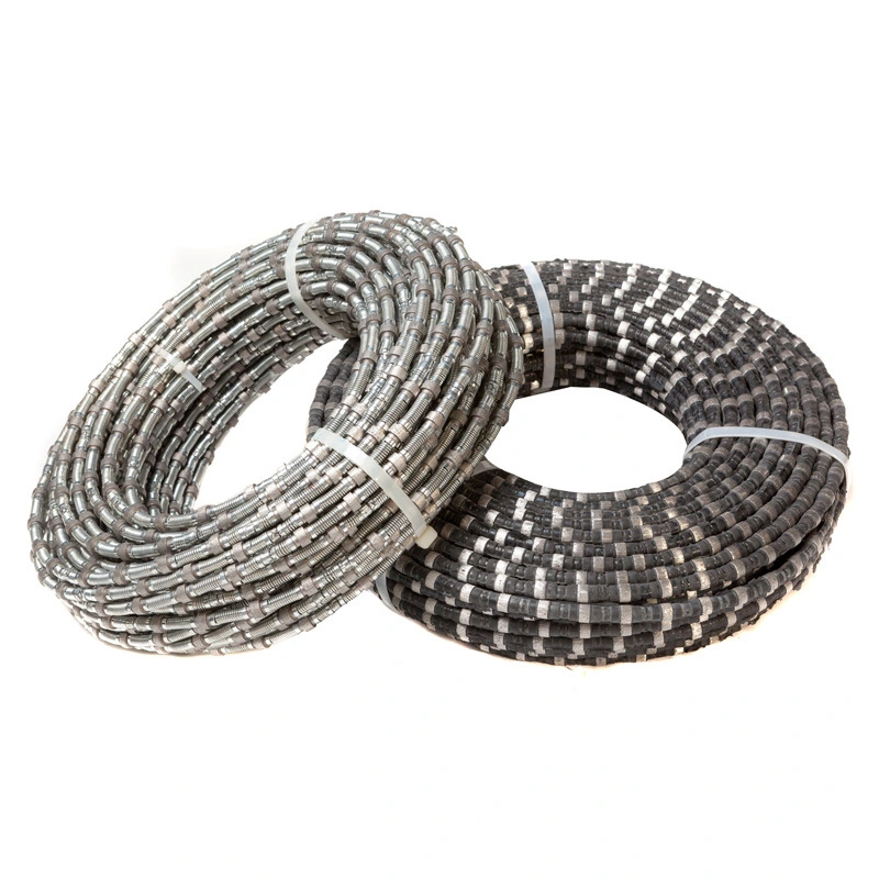 Rubber and Spring Coated Stone Cutting Diamond Wire Cable
