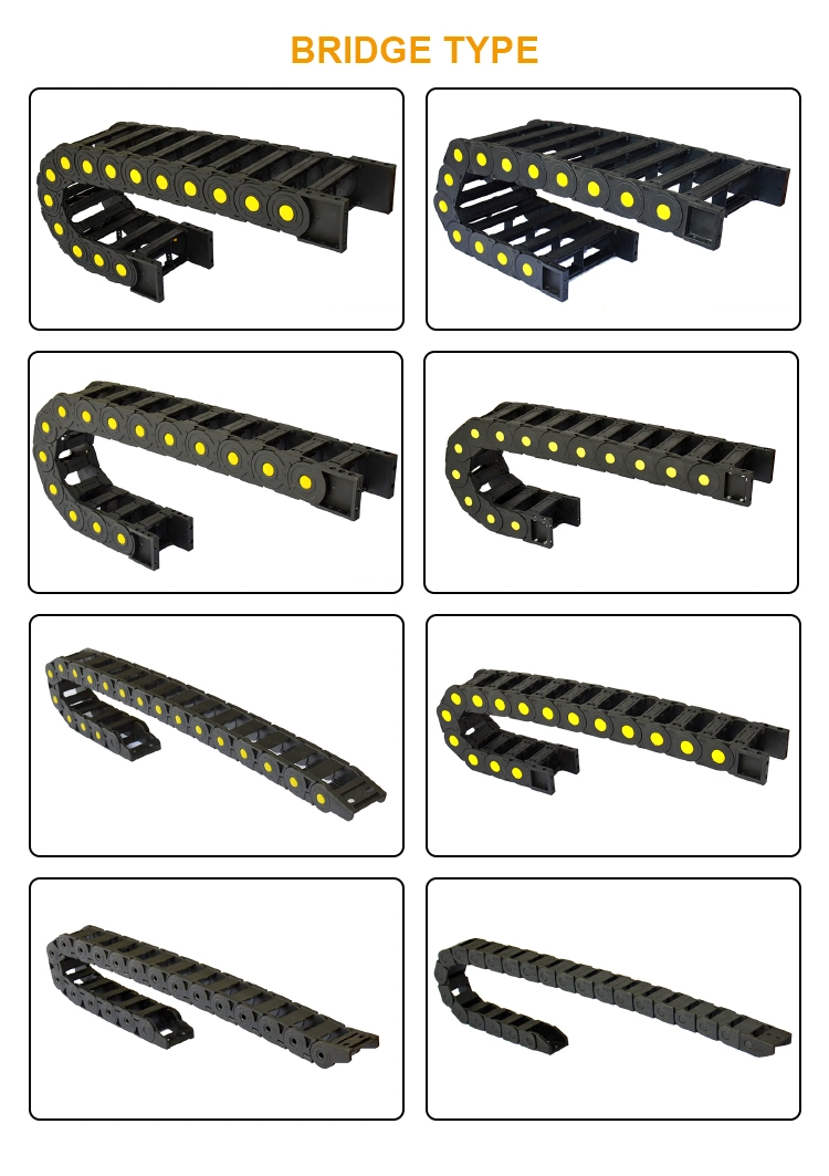 25*38mm Dirt Repellent Plastic Enclosed Drag Chain Cable Carrier