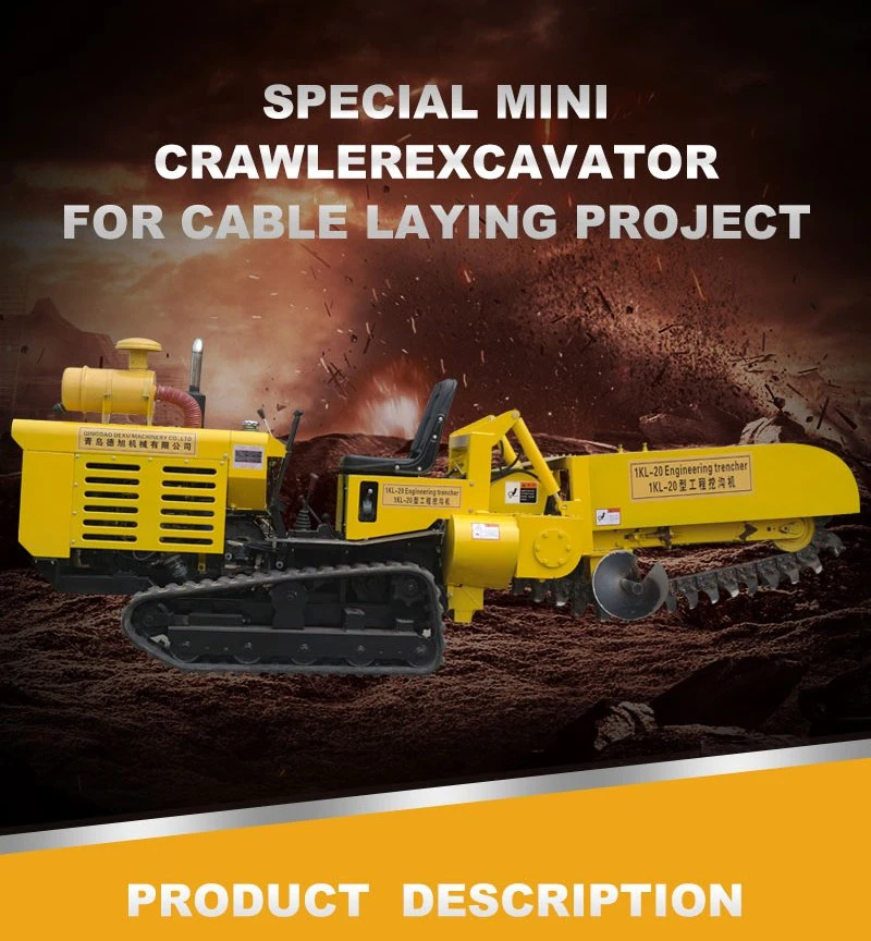 150mm Wide Chain Chain Trencher Machine for Laying Electric Cable/Water Pipe and Oil Pipe