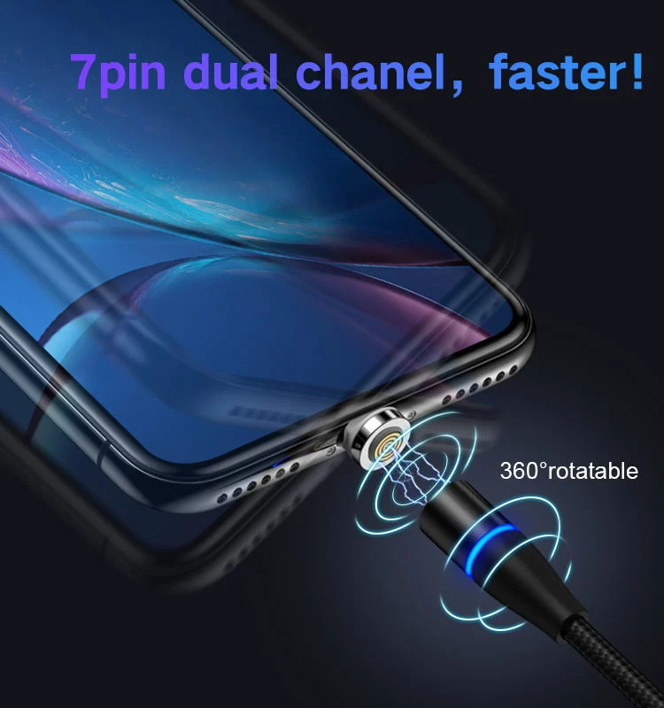 Tongyinhai 3A Fast Charging Nylon Magnetic Cable Multi Charging Cable for Mobile Phone