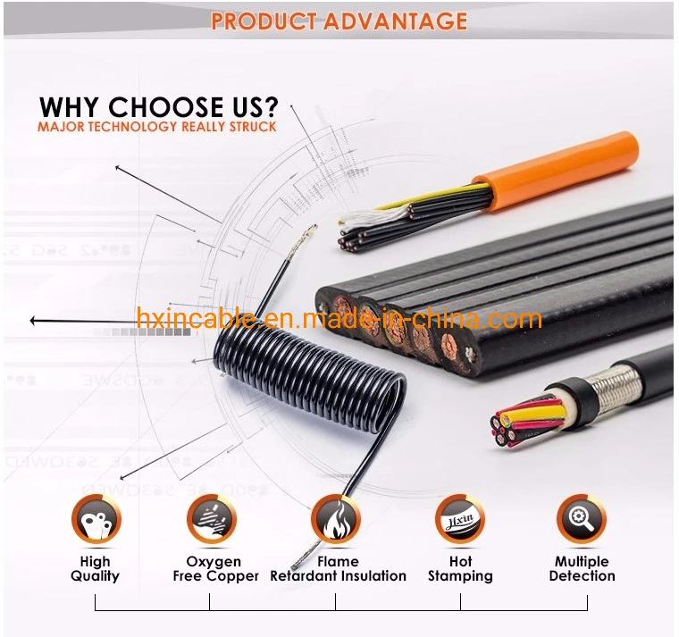 Flexible Drag Chain Shielded Cable Trvvp4 * 0.2m2 CNC Cable, Soft, Wear-Resistant, Waterproof and Oil-Proof