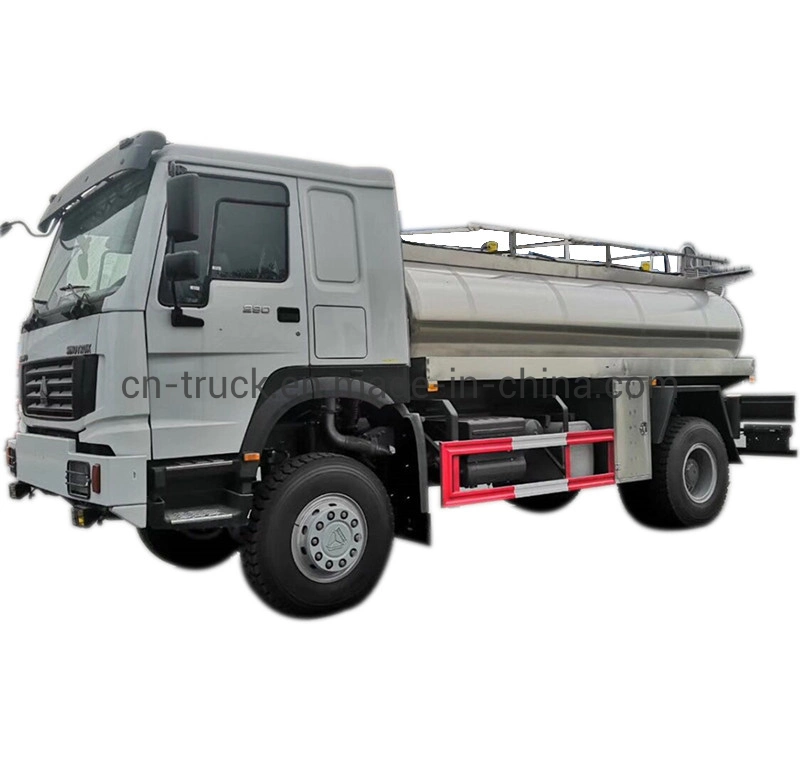 HOWO 8t 9t 10t 4X4 Stainless Steel Water Carrier Tank Vehicle