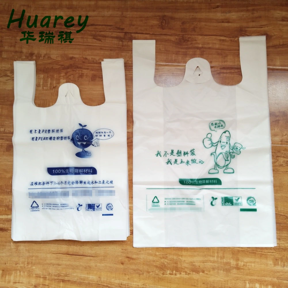 Pehd Custom Made Plastic Singlet Vest Carrier T-Shirt Plastic Compostable Shopping Bags