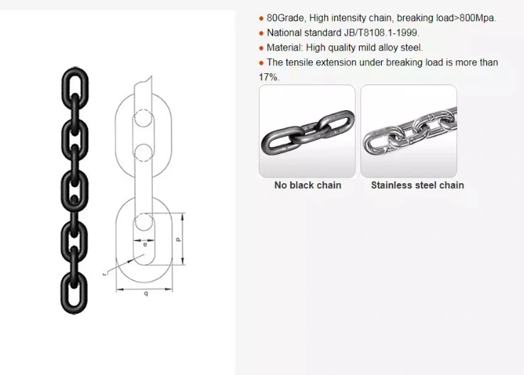 G80 Steel Alloy Chain Chain Lifting Chain