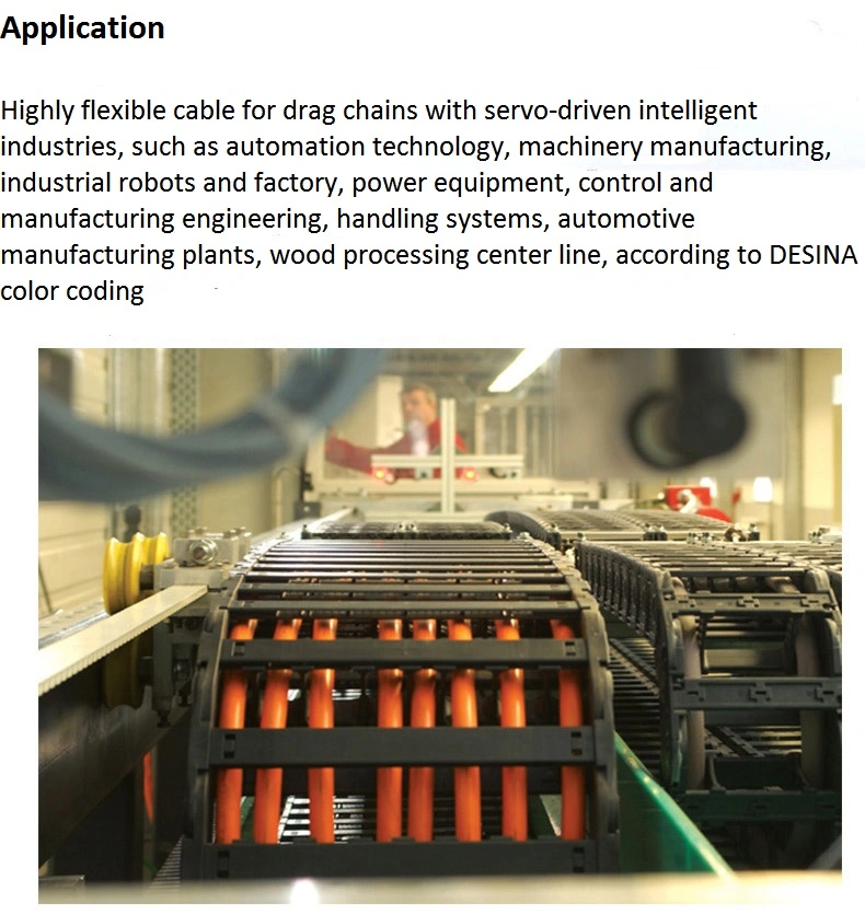 Flexible Twisted Pair Shielded Towline Trvsp2 Core Trvvsp Encoder Signal Line Tank Chain Cable