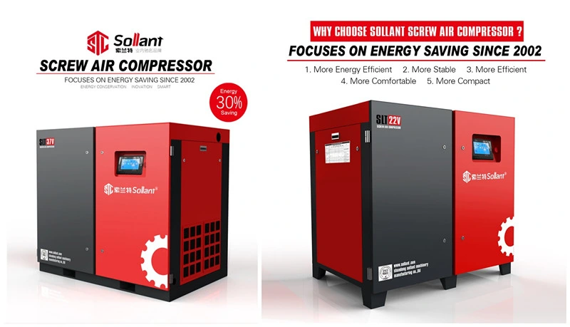 Low Noise and Energy-Saving 30% /15kw 20HP Industrial Rotary Screw Air Compressors