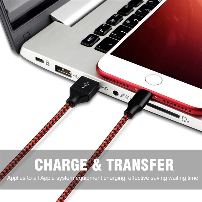 Lightning Nylon Braid Charger Cable Smartphone Charger Cable USB Data Cable