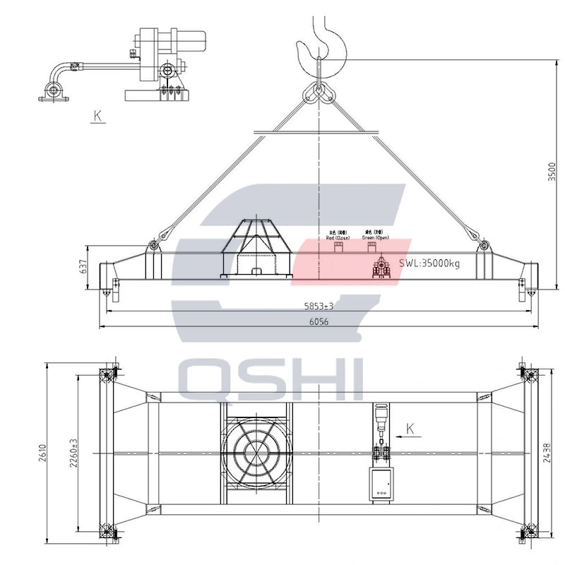 Qshi Energy Saving Electric Lifting Spreader for Bridge Crane