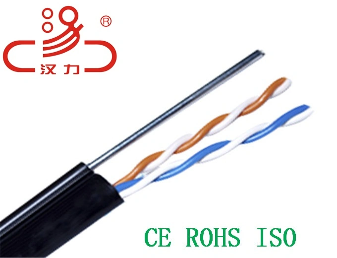 Drop Wire 2X2X0.5cu+1.2steel Wire Telephone Cable/Data Cable/ Communication Cable/ Connector/ Audio Cable