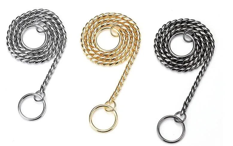 Custom Small Medium Large Pet Dog Chain Silver Gold Stainless Steel Dog Choke Chain