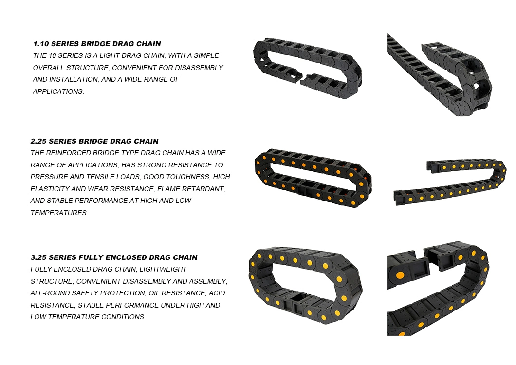 Aopro Bridge Type Engineering Plastic Cable Drag Chain