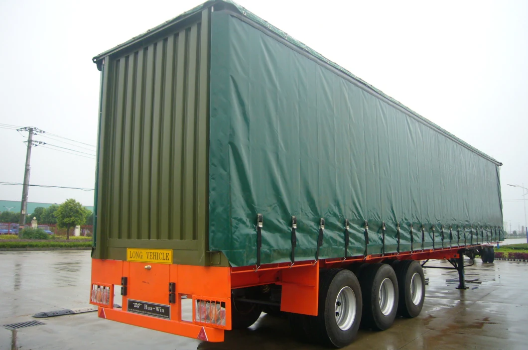 3 Axle Container Side Lift PVC Curtain Side Enclosed Semi Trailer