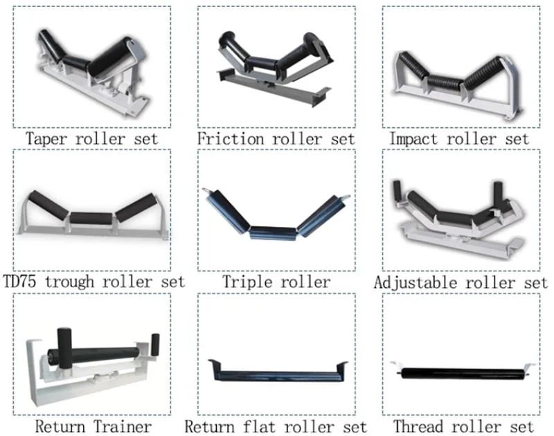 Material Handling Equipment Belt Conveyor Carrier Steel Roller for Coal Chemical Industry
