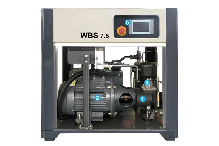 7.5kw 10HP Energy-Efficient Low Noise Stationary Screw Air Compressor