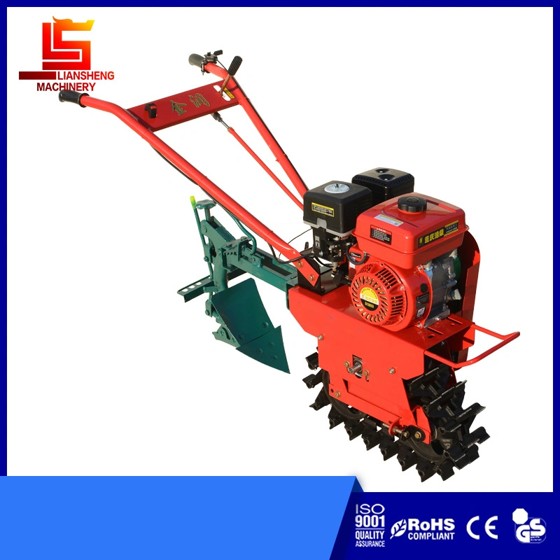 Small Gasoline /Diesel Power Tillage Machine Chain Track Mini Rotary Tiller Small Garden Tool Cultivator