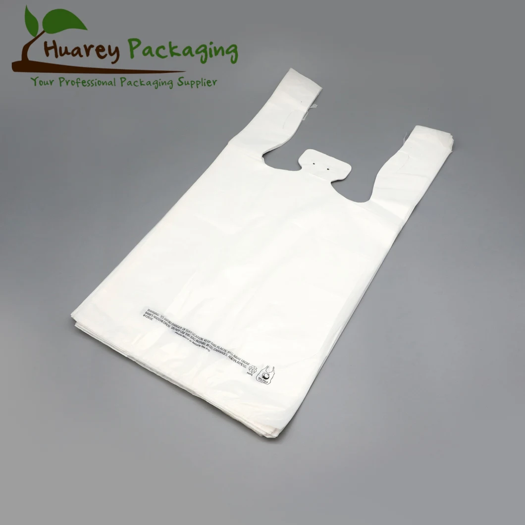 Wholesale Heavy Duty LDPE HDPE Thank You Vest Carrier Plastic Bag / T-Shirt Plastic Bag