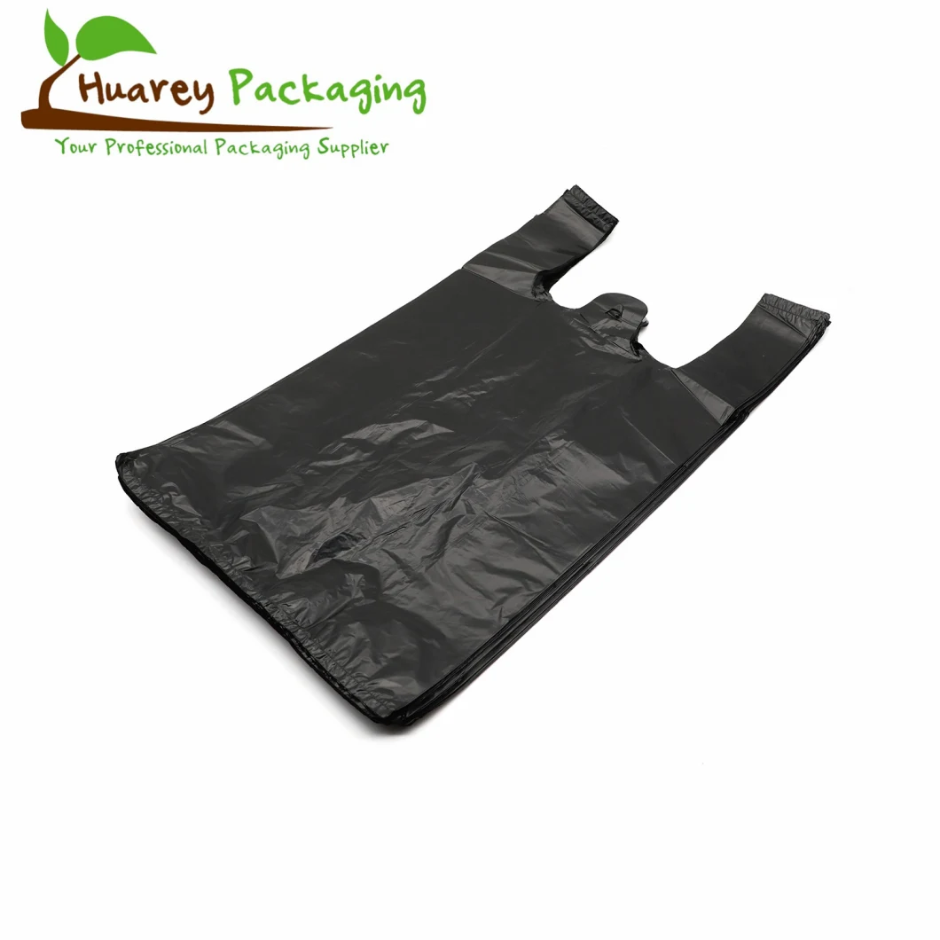 HDPE Plain Plastic Retail Grocery Shopping Vest Carrier Singlet T-Shirt Handle Plastic Bag