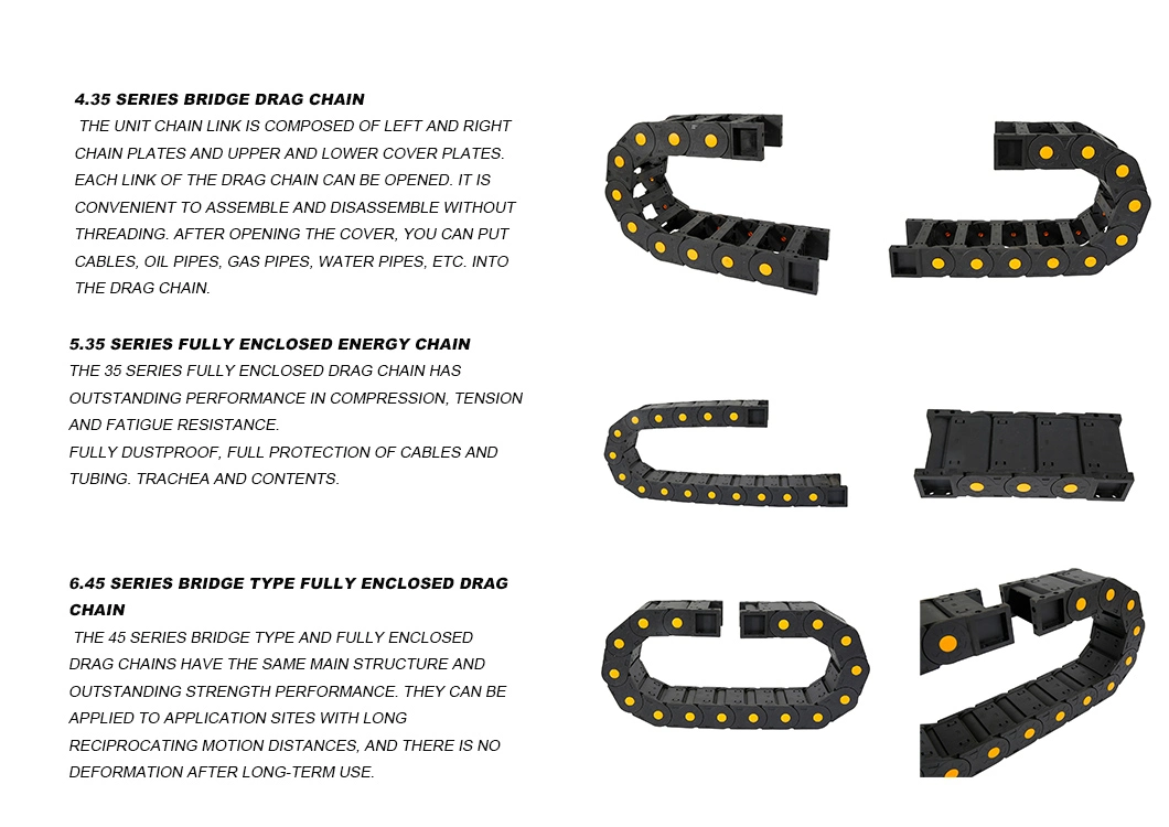 Aopro Bridge Type Engineering Plastic Cable Drag Chain