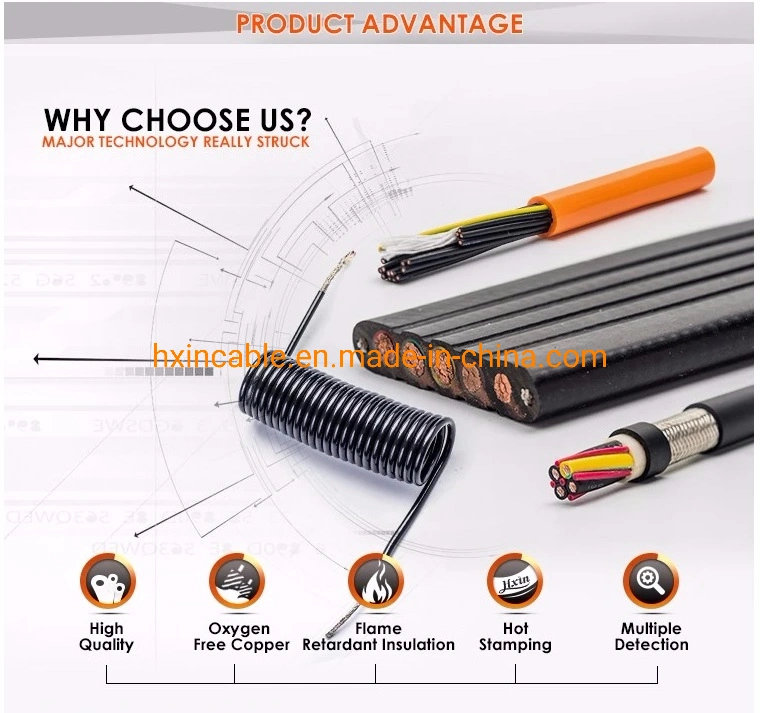 Flexible Twisted Pair Shielded Towline Trvsp2 Core Trvvsp Encoder Signal Line Tank Chain Cable