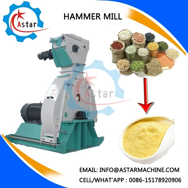 5t/H Cereals Grain Wheat Corn Hammer Mill Grinder for Sale