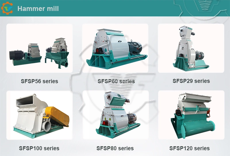 Poultry Animal Chicken Feed Hammer Mill Crusher