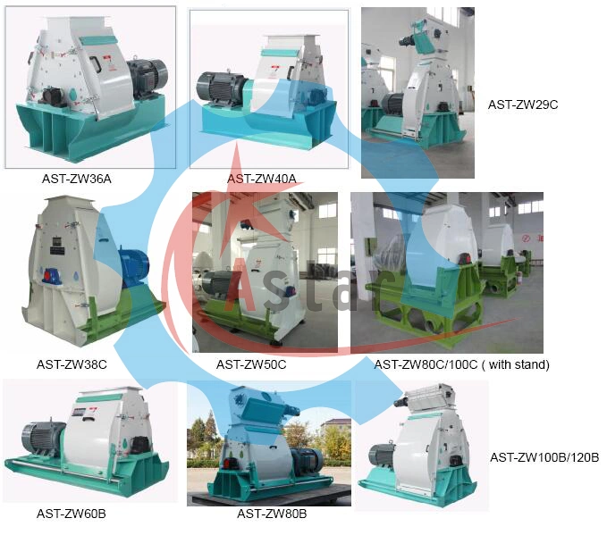 5t/H Cereals Grain Wheat Corn Hammer Mill Grinder for Sale