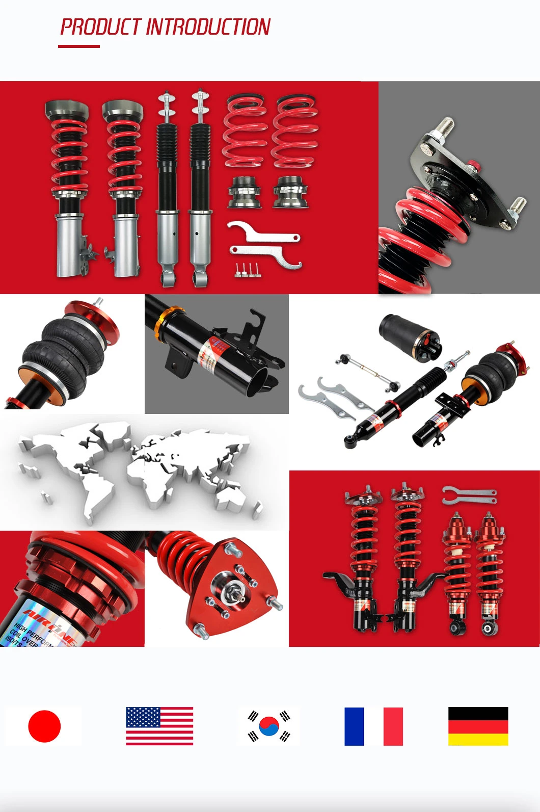 Car Accessories Coilover Adjustable Shocks for Toyota Camry (XV50)