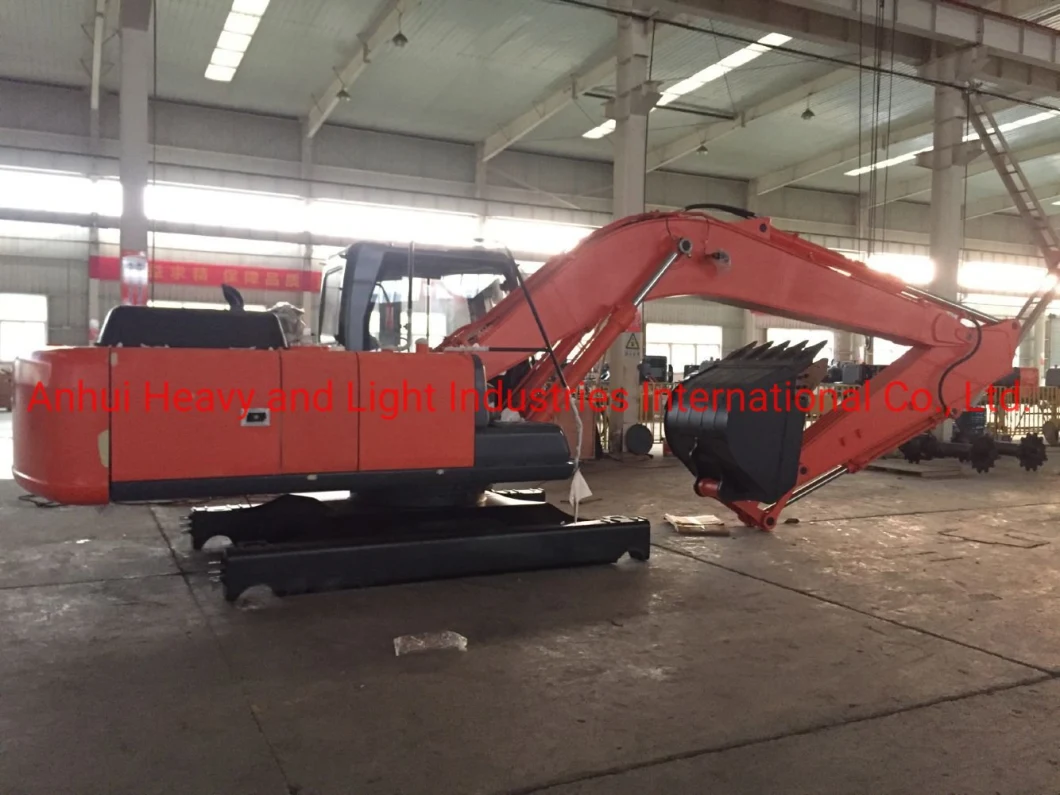 Hiking HK200SD Excavator with Auxiliary Pontoon and Struts