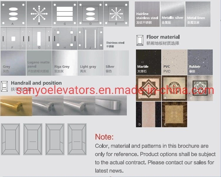 Gearless VVVF Passenger elevator SANYO lifts prices Cheap home elevator prices