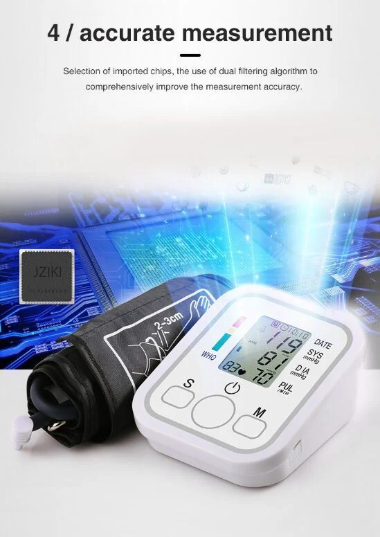 Portable Hospital Upper Arm Digital Blood Pressure Monitor Sphygmomanometer
