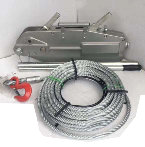 800kg Aluminium Portable Wire Rope Winch for Pulling, Lifting, Lowering and Securing Loads