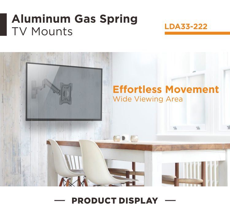 Aluminum Gas Spring Wall Mount for TV, TV Wall Mount Bracket
