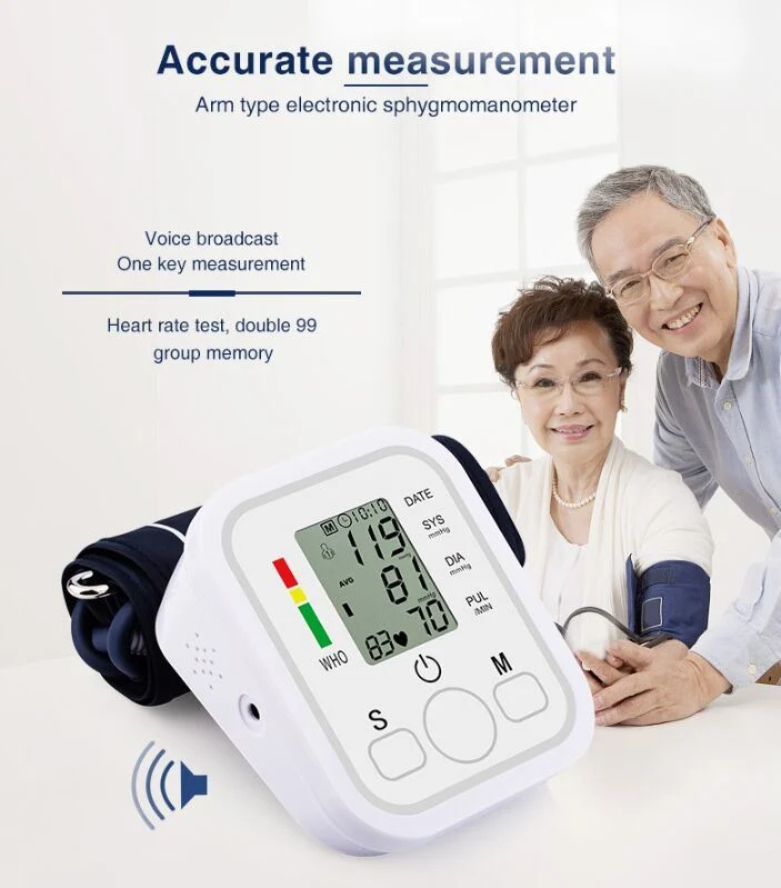 Portable Hospital Upper Arm Digital Blood Pressure Monitor Sphygmomanometer