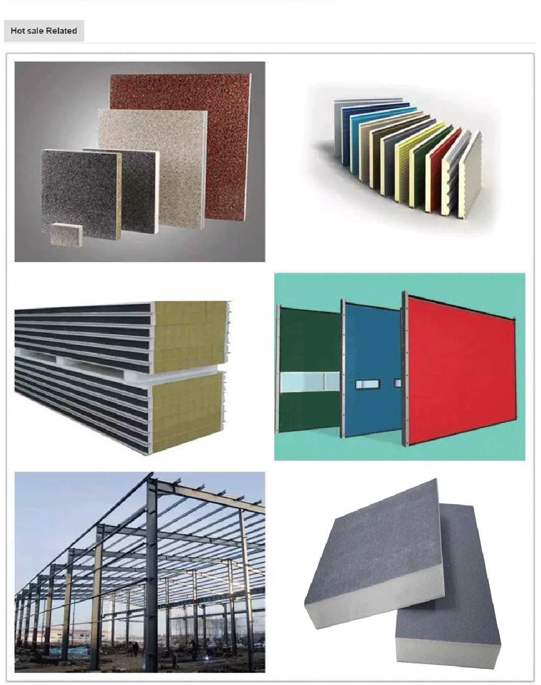 Heat Insulation Material Wall Color Steel Composite Roof Sandwich Wall Panels