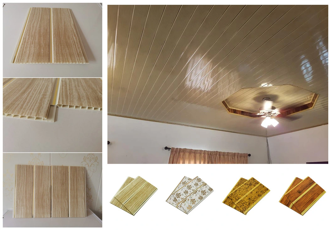 Waterproof Wood Cielo Raso Interior Decorative Plastic PVC Suspended Wall Ceiling
