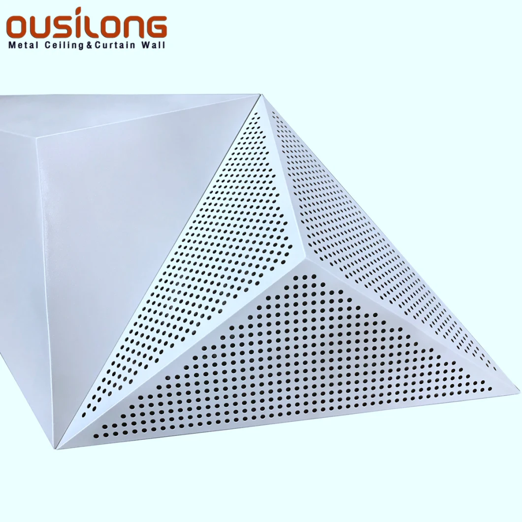 Special Design Aluminum Triangle Building Panels Indoor Suspended Metal Frame Ceiling