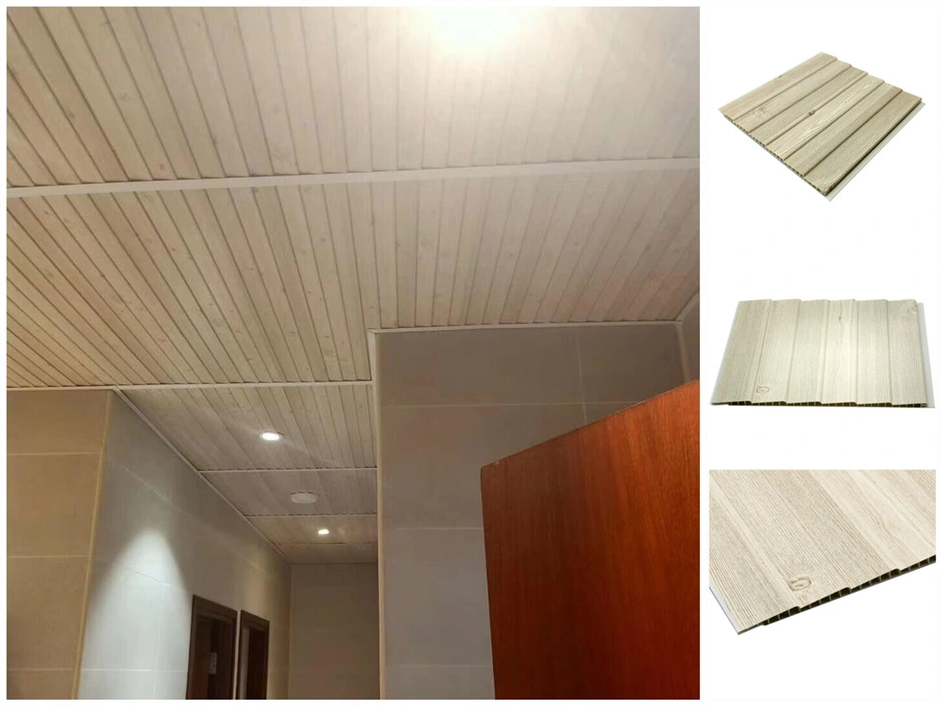 250mm Wave Laminated PVC 3D Wall Panel Roof Tiles Ceiling Design for Bathroom