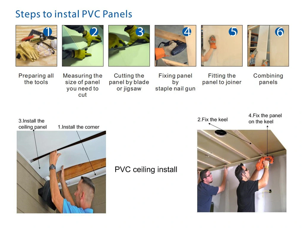 Fire Resistance Hot Stamping PVC Ceiling Panel Star Design Plastic Fiber Board