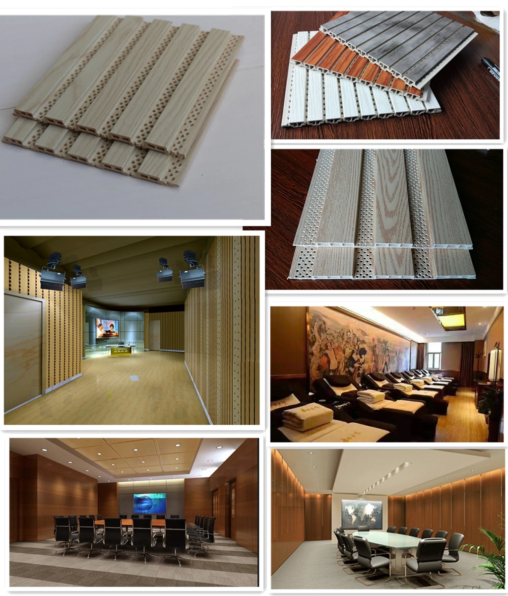 Decorative Sound Absorbing Acoustic Panels WPC Slotted Wood Panels Acoustic Soundproofing