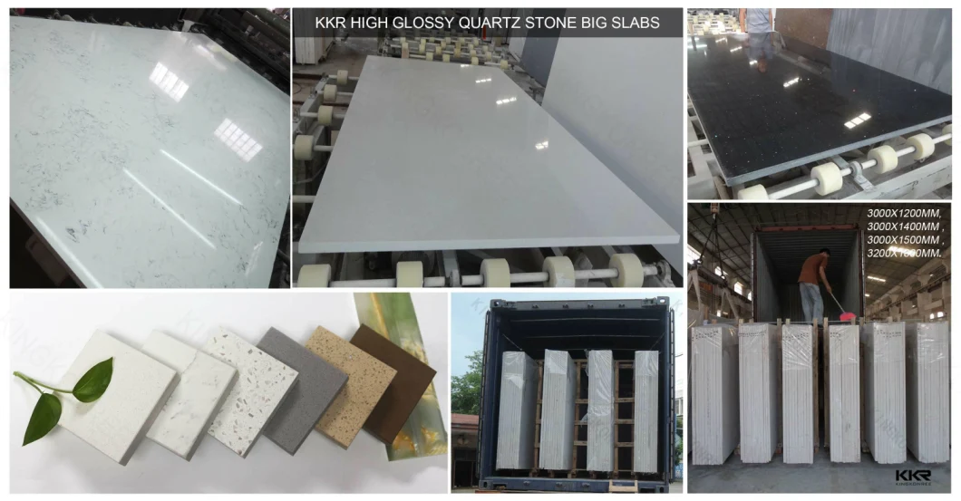 Kkr 30mm Large Size Artificial Stone Marble Quartz Slabs 0607