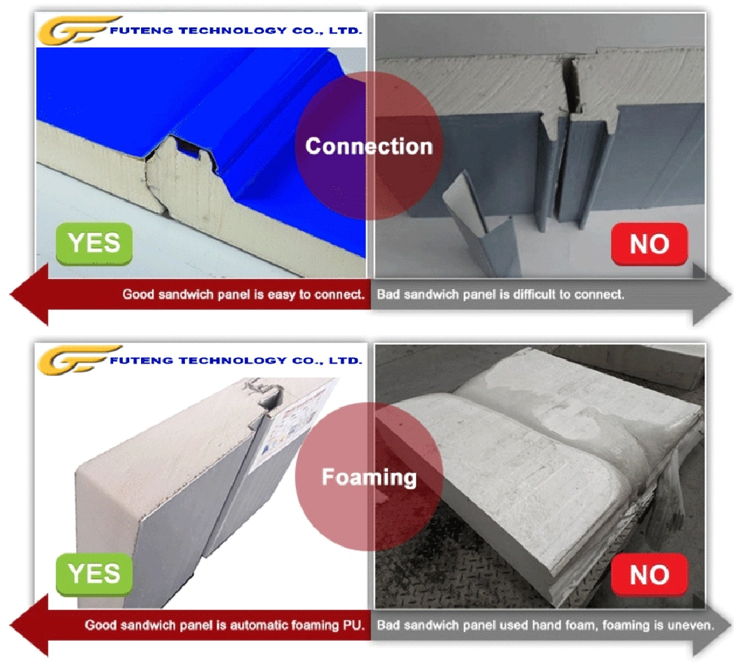 Building Materials Structural Insulated PU Roof Board Color Steel Composite Sandwich Wall Panels