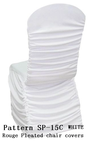 Rouge Pleated Chair Covers Banquet Wedding Hotel Decoration