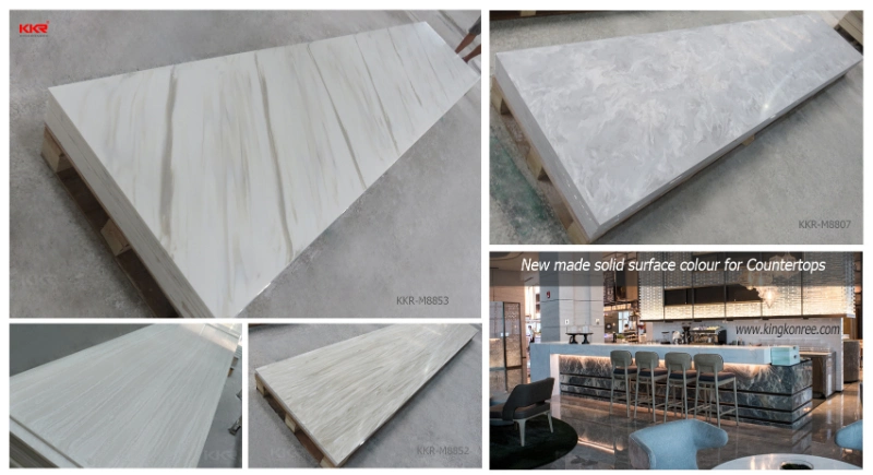 Artificial Stone Marble Texture Color Shower Wall Panel Solid Surface
