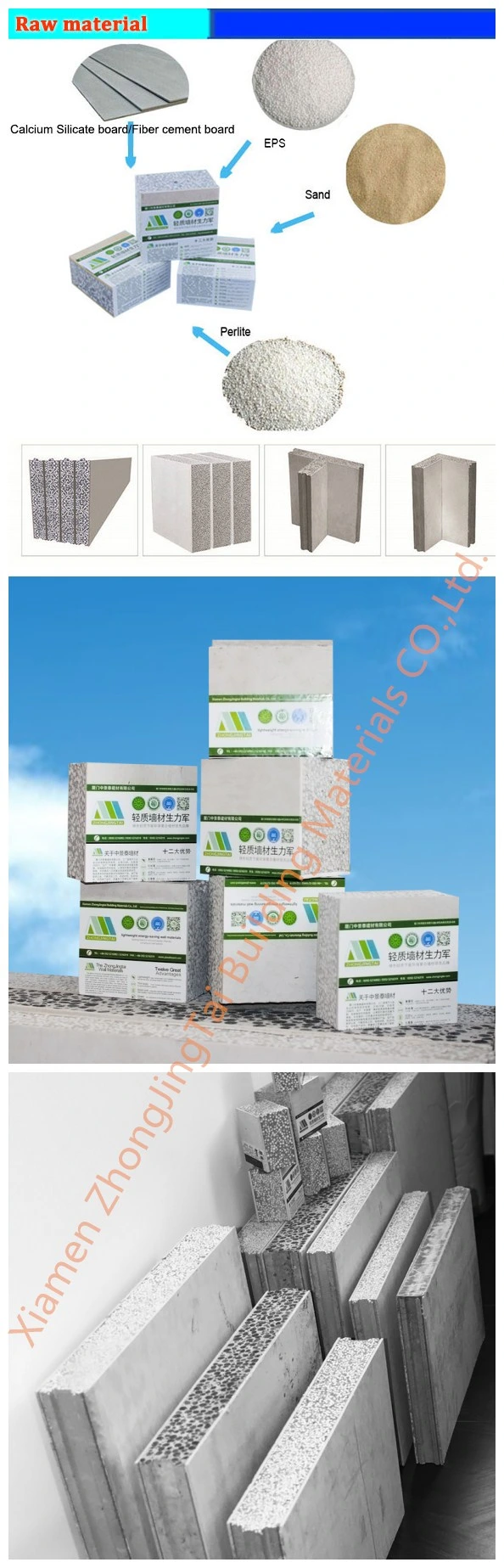 Lightweight Cheap EPS Sandwich Cement Board/Panels for Wall/Roof/Floor