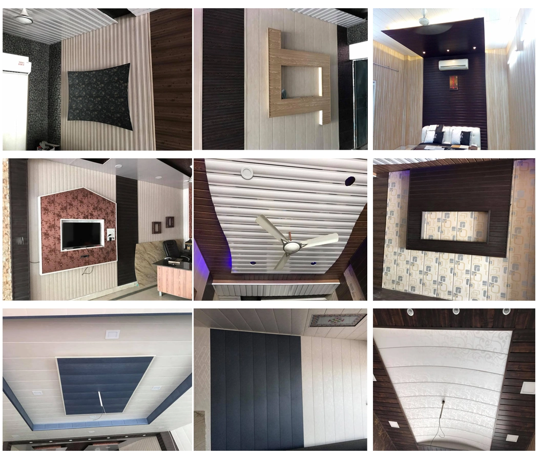 Waterproof 3D Wooden Interior Decoration PVC Laminated Wall Ceiling Panel