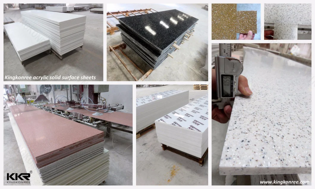 6mm 8mm Shower Wall Countertop Panel Artificial Stone Marble Solid Surface