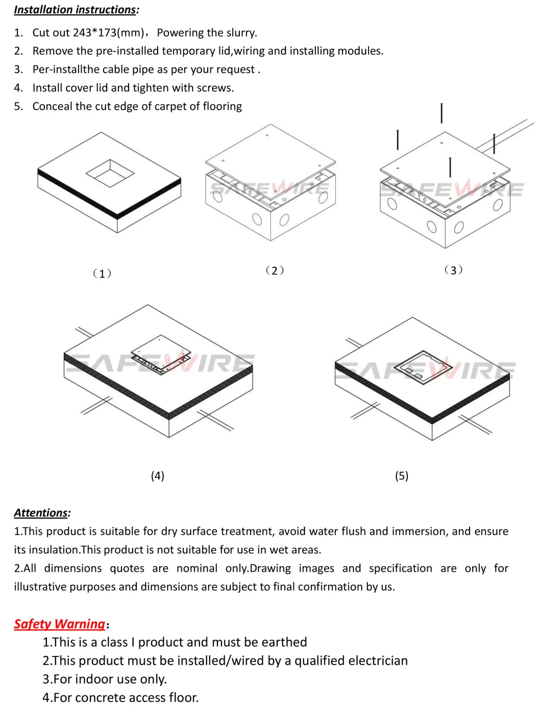 Flush-Mounting Hidden Floor Box /Floor Mounted Sockets / Floor Connector